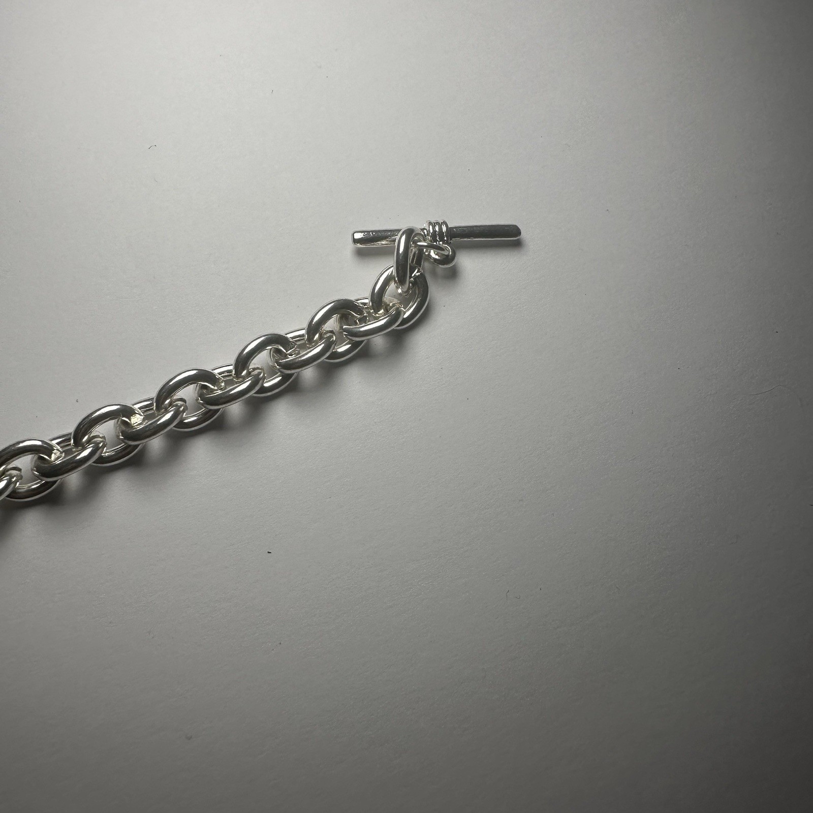 Silver Tone Toggle Bracelet Heart Paw Print Dangle Charm 8 in
