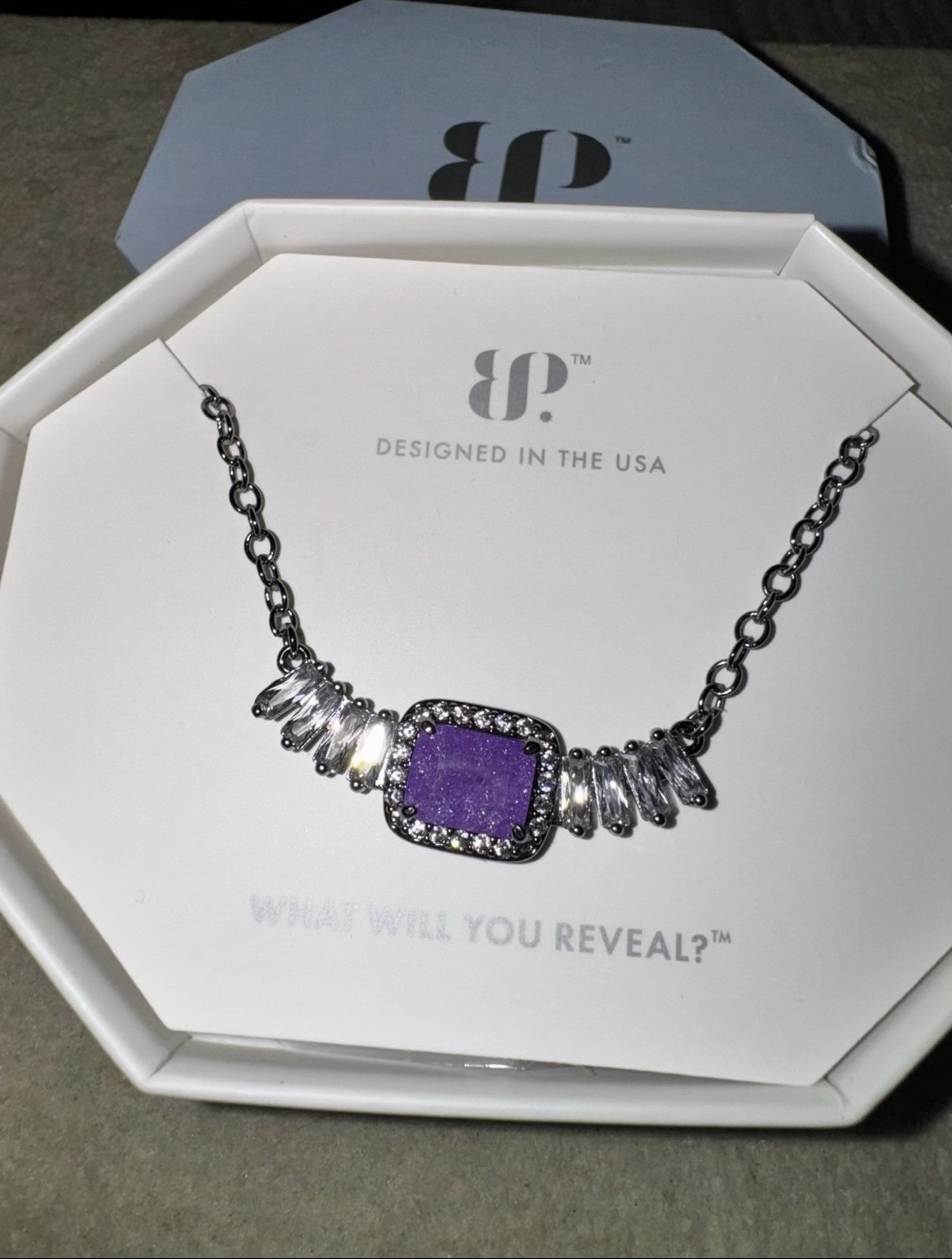 Bomb Party Necklace Pale Dreams On The Horizon NK56687 LC Iris Ice Crystal Hema