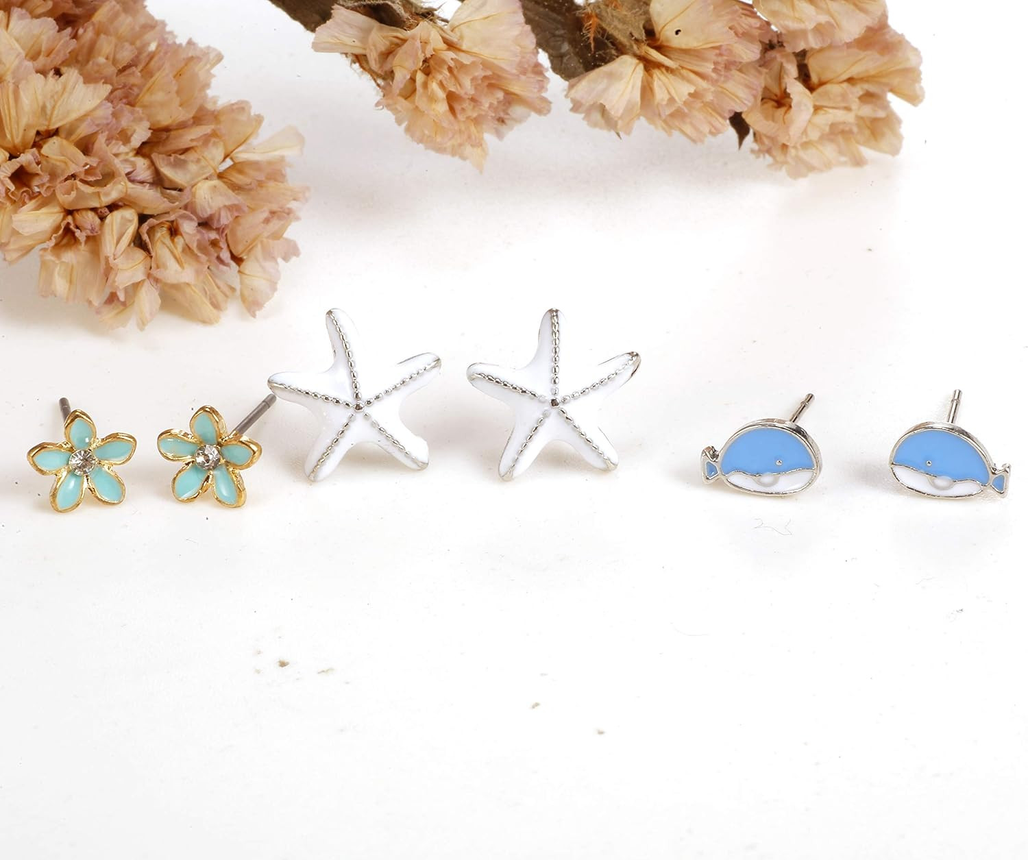 30 Pairs Hypoallergenic Stud Earrings Girls Sensitive Ears Steel Posts