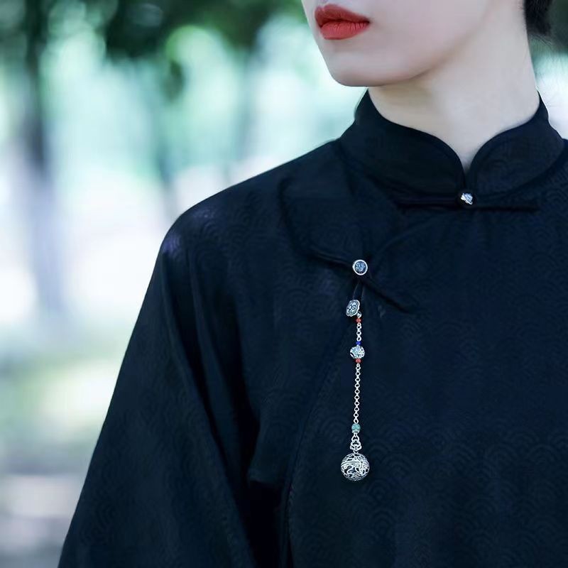 Koi Fish Sachet Qipao Waist Clip | Openable Chinese Fragrant Pendant