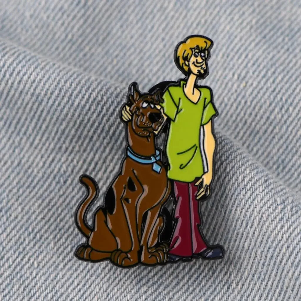Scooby Doo and Shaggy Cartoon Characters Enamel Metal Pin