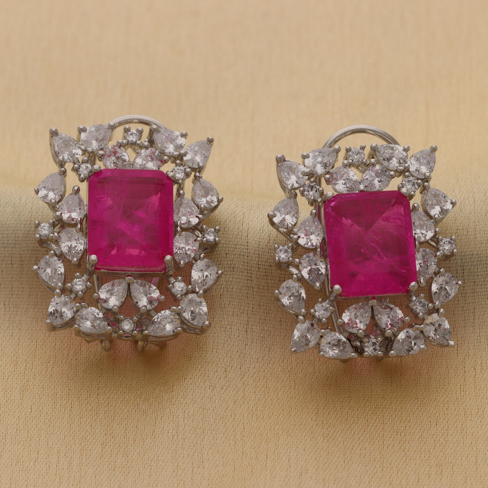 Luxurious Cubic Zirconia for Earrings with Brilliant CZ Accents