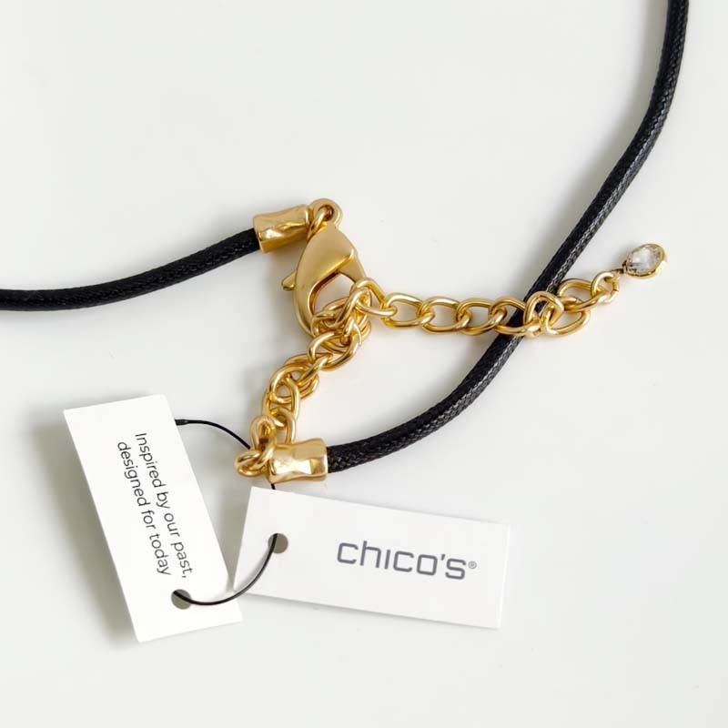 17″ Chicos Ginkgo Leaf Pendant Statement Necklace Women Party Vacation Jewelry