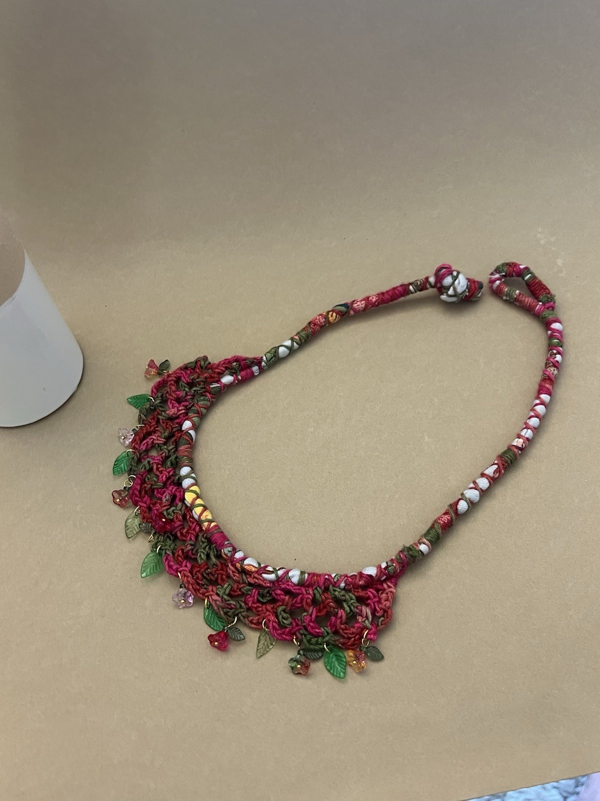 Crochet Cottagecore Floral Necklace – Artsy Coquette Necklace