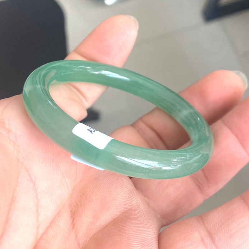 Certified Grade A Green jade 52mm Natural Jade jadeite Bangle Bracelet