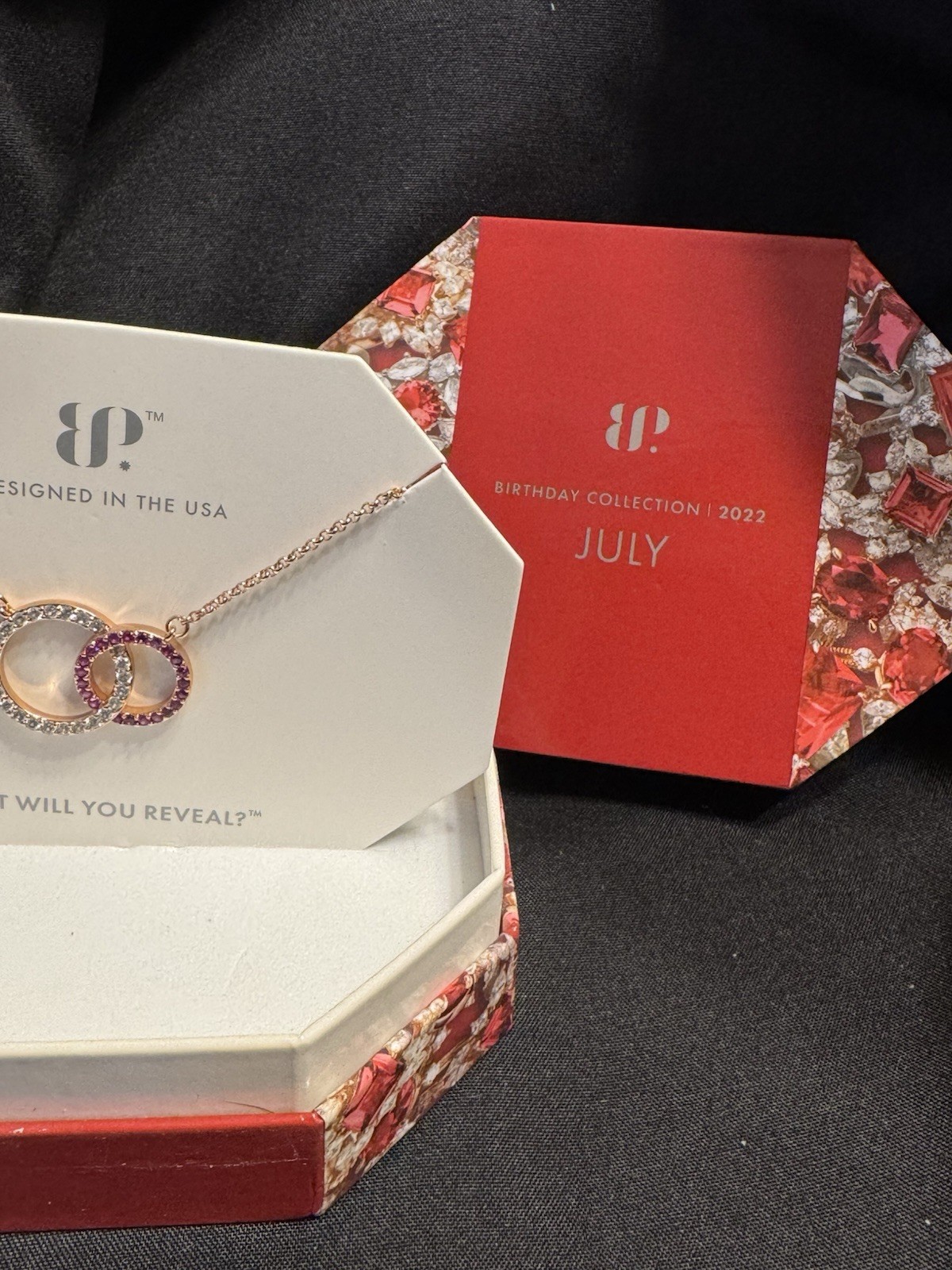Bomb Party July 2022 Necklace Linked In Love’ On Rose Gold