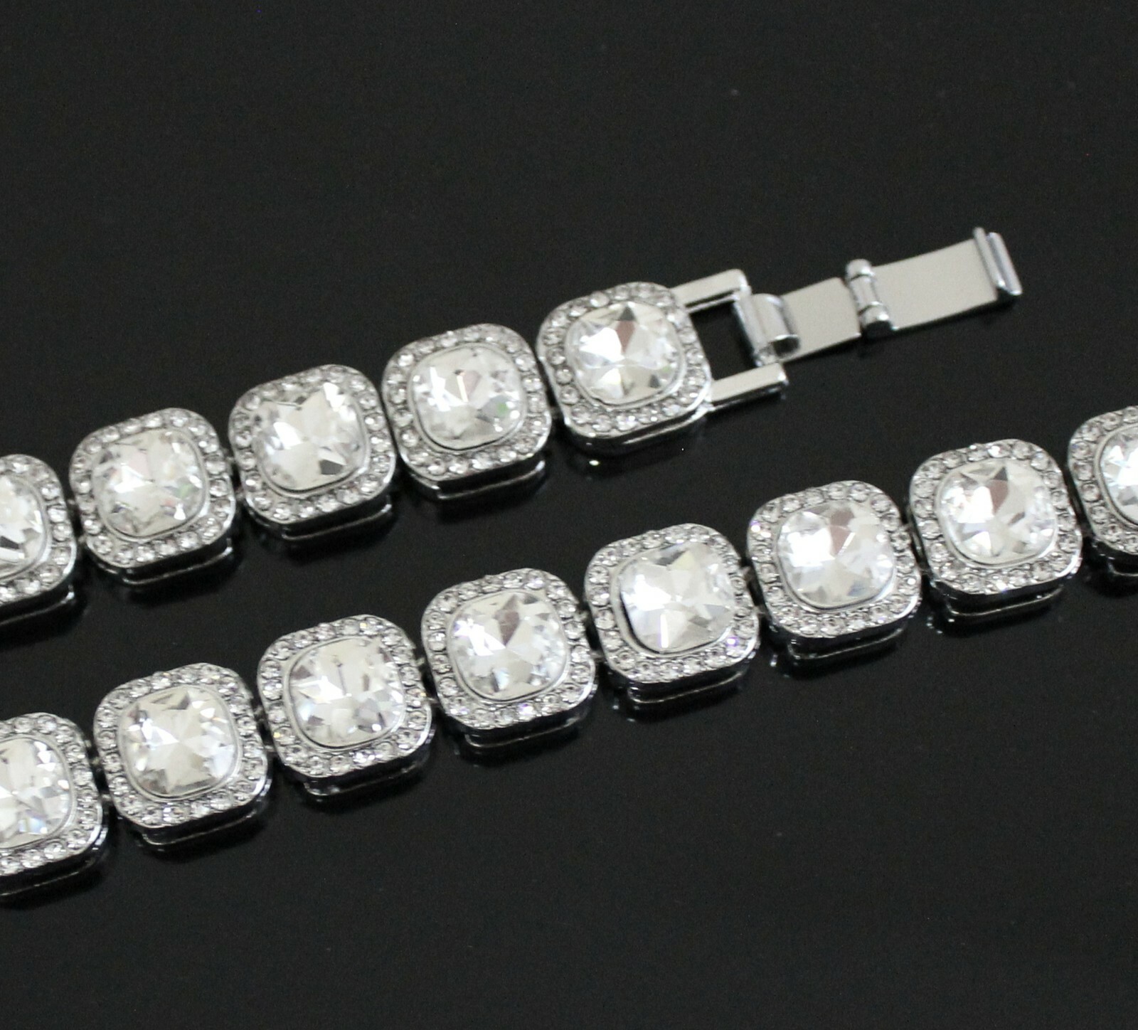 12mm Square Tennis Link Cubic Zirconia Gold Plated 16″-30″ HipHop Necklace