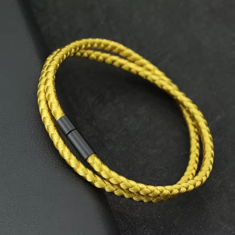 Men Minimalist 4mm Rope Bracelet Handmade Braided Ethnic String Gift Multi Color