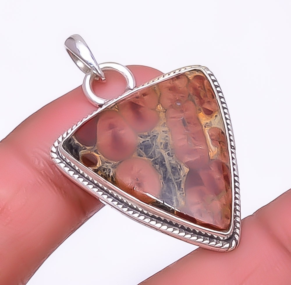 Peanut Obsidian 925 Sterling Silver Jewelry Pendant 1.56″ P13910, Christmas Gift