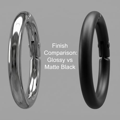 Matte Black Steel Spring O Ring 1.02″ – 100 Pcs Snap Hook for Keys, Bags & Craft