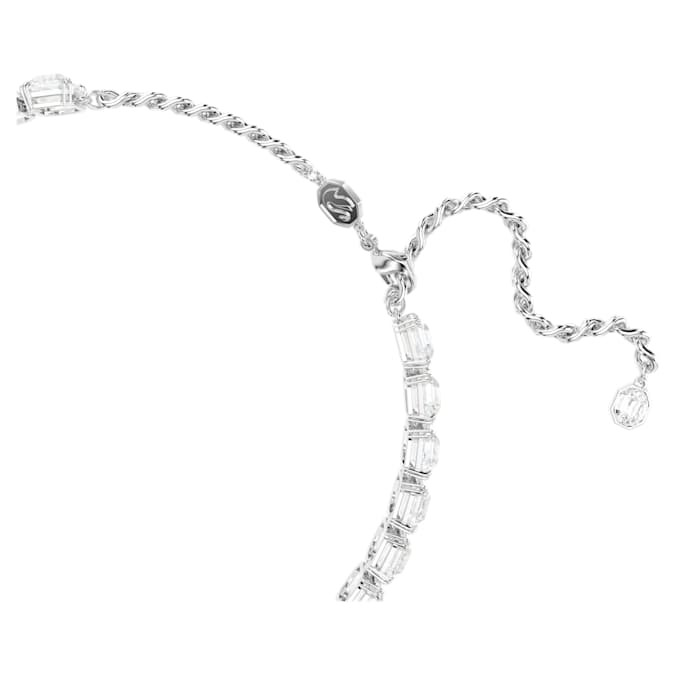 Swarovski Millenia collar necklace Octagonal cut, white, rhodium plated