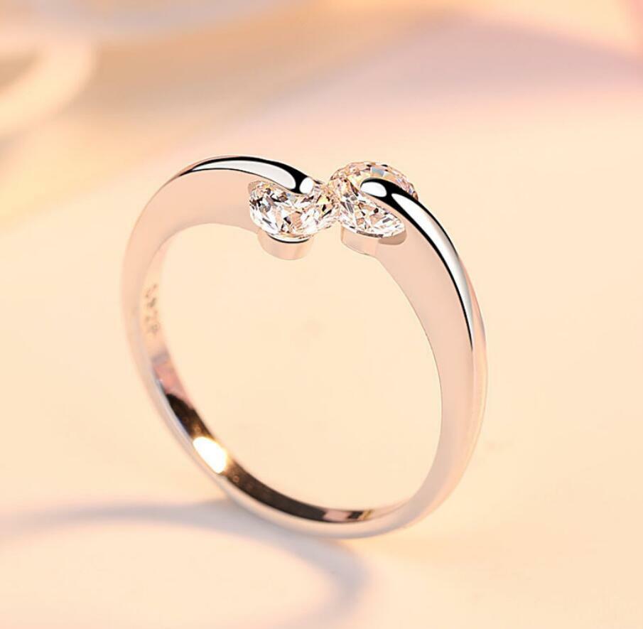 Sparkling Silver SP 1.0 Ct Cubic Zirconia Adjustable Ring