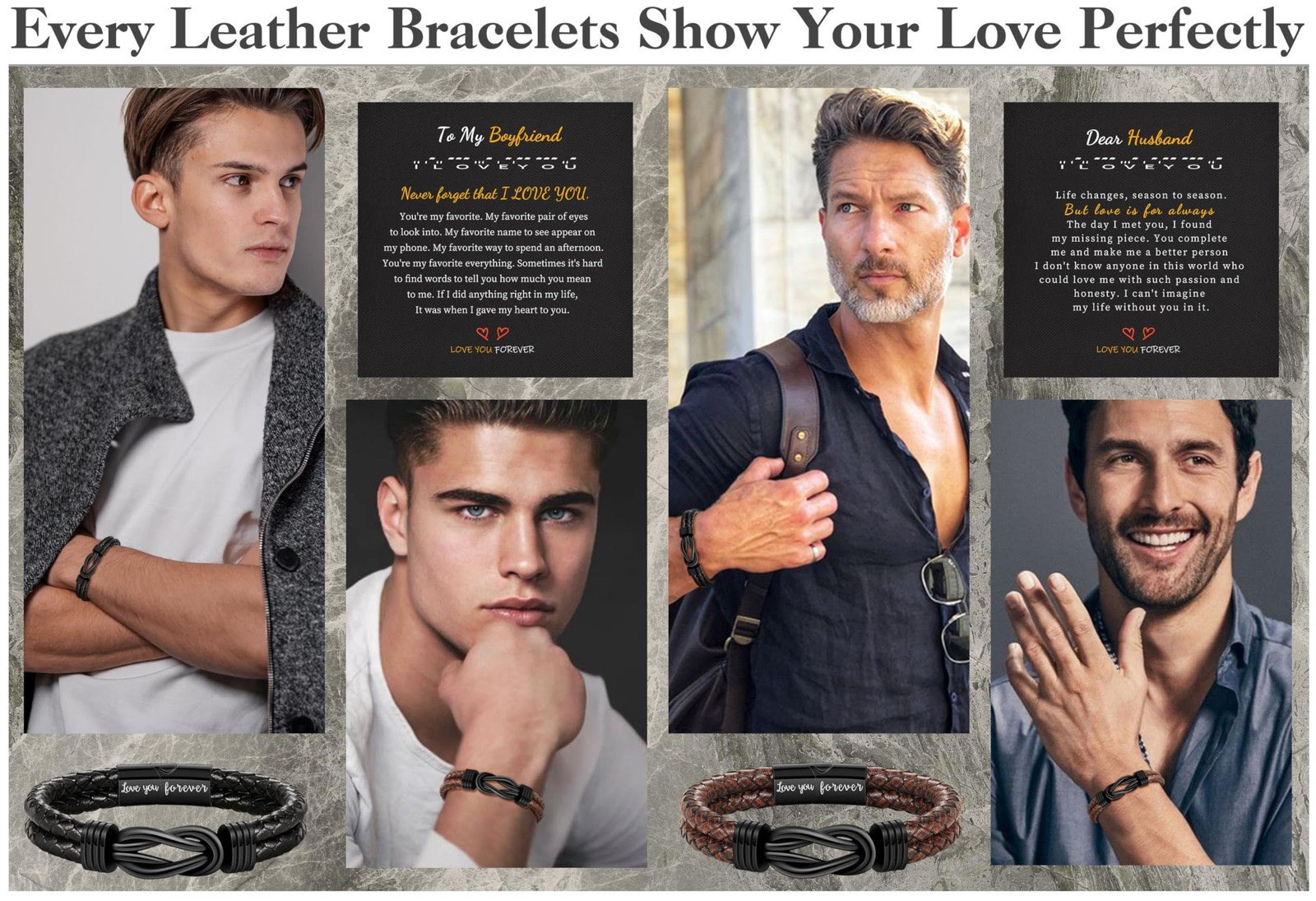Btysun Gifts for Son, Mens Bracelets Fathers Day Bracelets Gifts for Son To M…