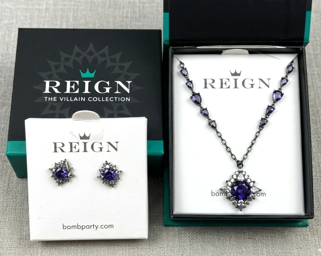 Bomb Party Under Her Rule Set Necklace Earrings Reign Villain 2024 RBP7652 RBP76