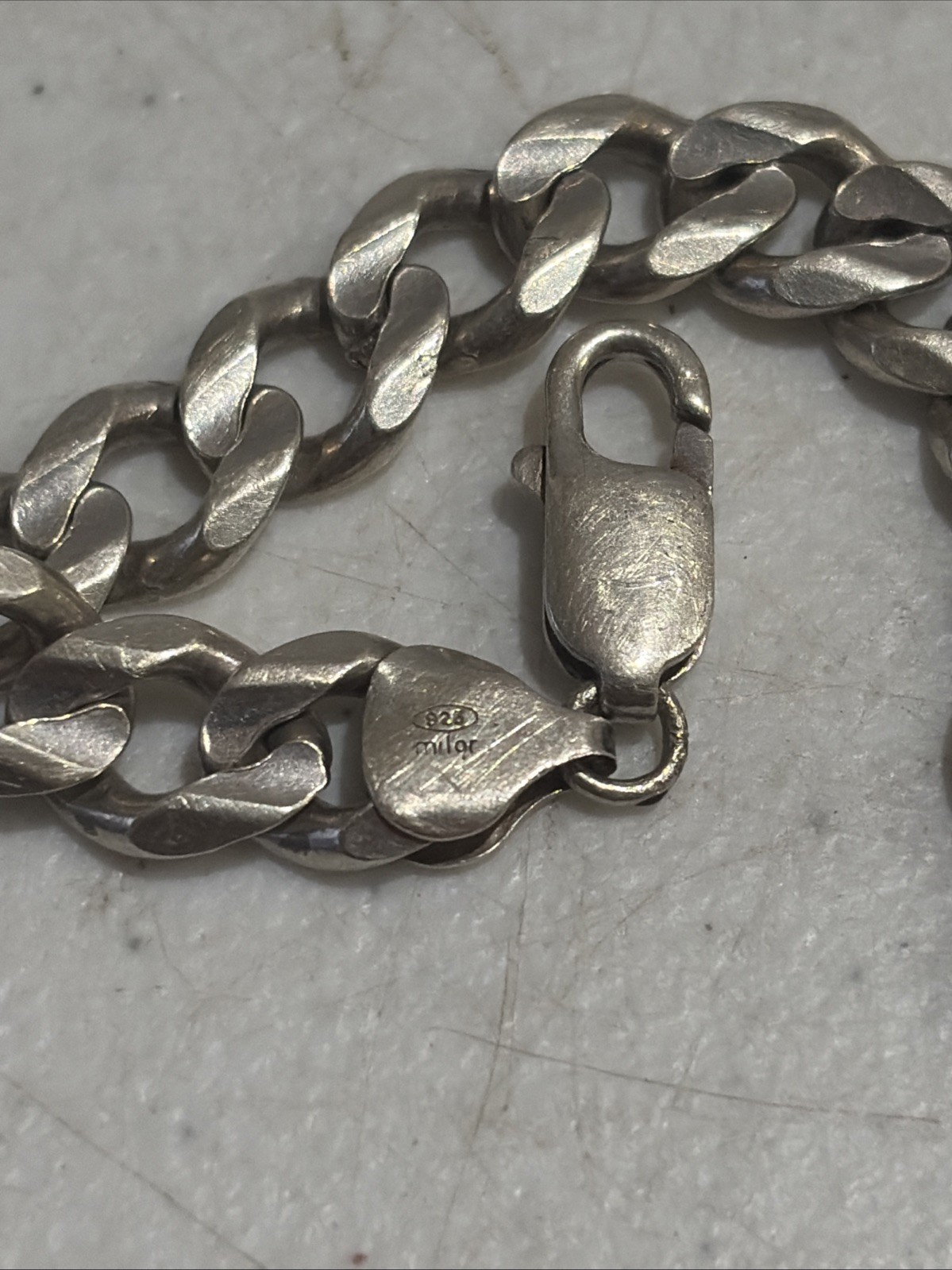 Milor Italy 925 Sterling Silver 9″ Men’s Bracelet Cuban 25-26g
