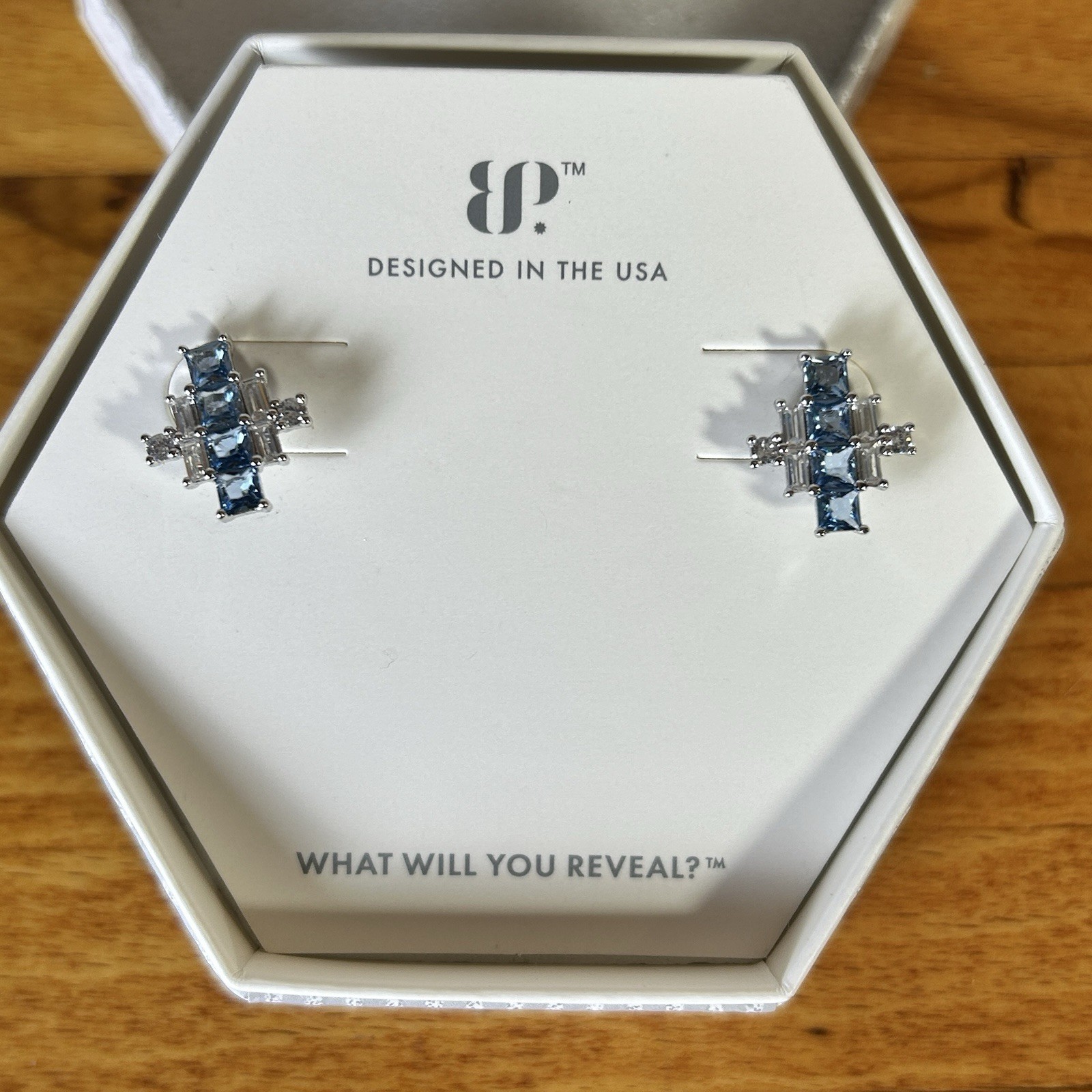 Bomb Party Lab Blue Zircon Stud Earrings RBP5936 Spinel .925 Sterling Silver