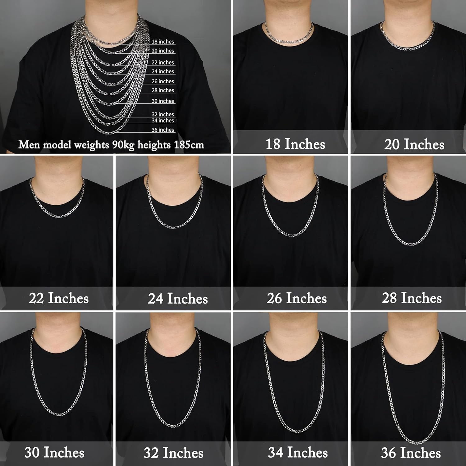 Chic 34-inch Gold Plated Figaro Necklace – Ideal Jewelry Gift for All Occasions