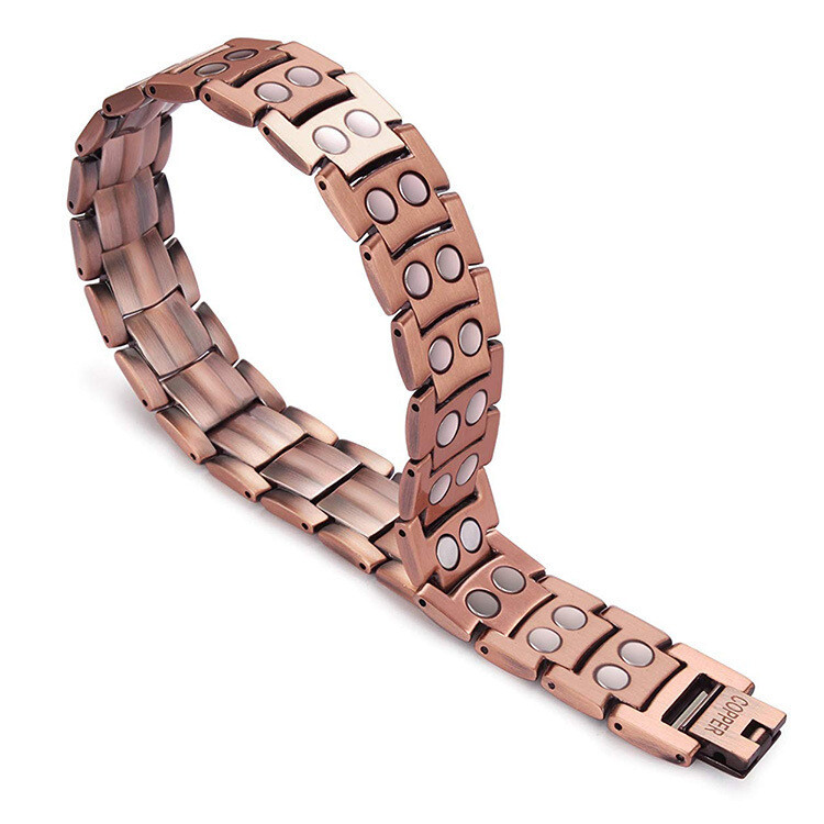 1/2x Men’s Bracelet Magnetic Therapy Arthritis Pain Relief Pure Copper Bangle US