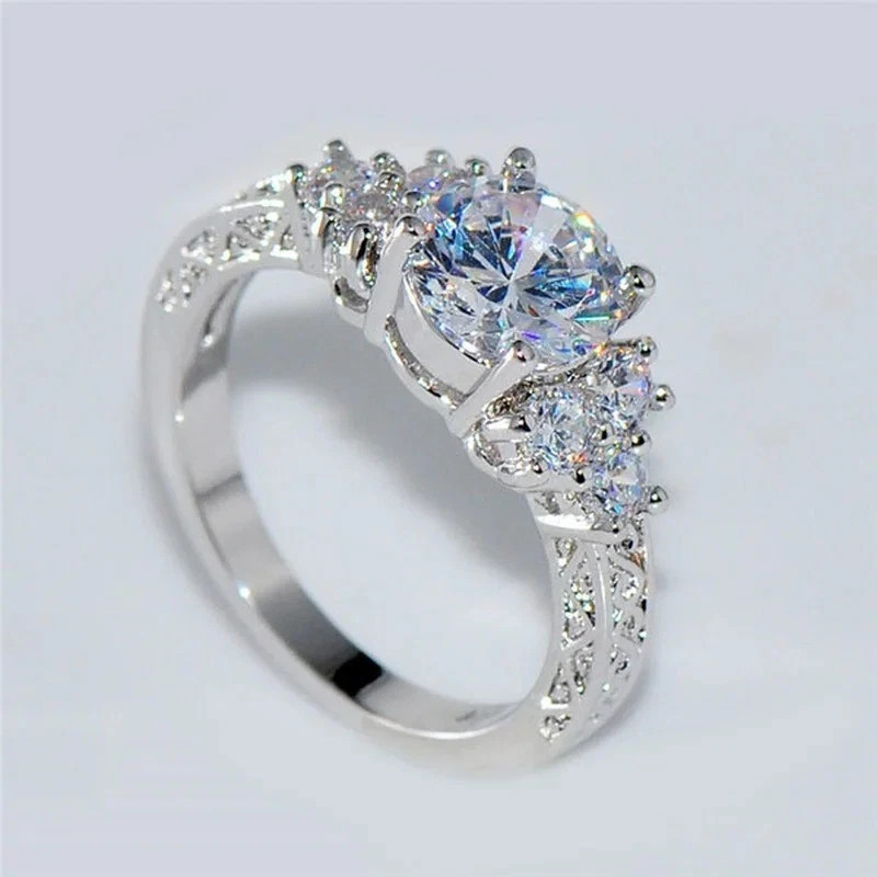 Women’s Stainless Steel Aaa Cz Engagement Anniversary Ring Size ,6,7,8,9,10