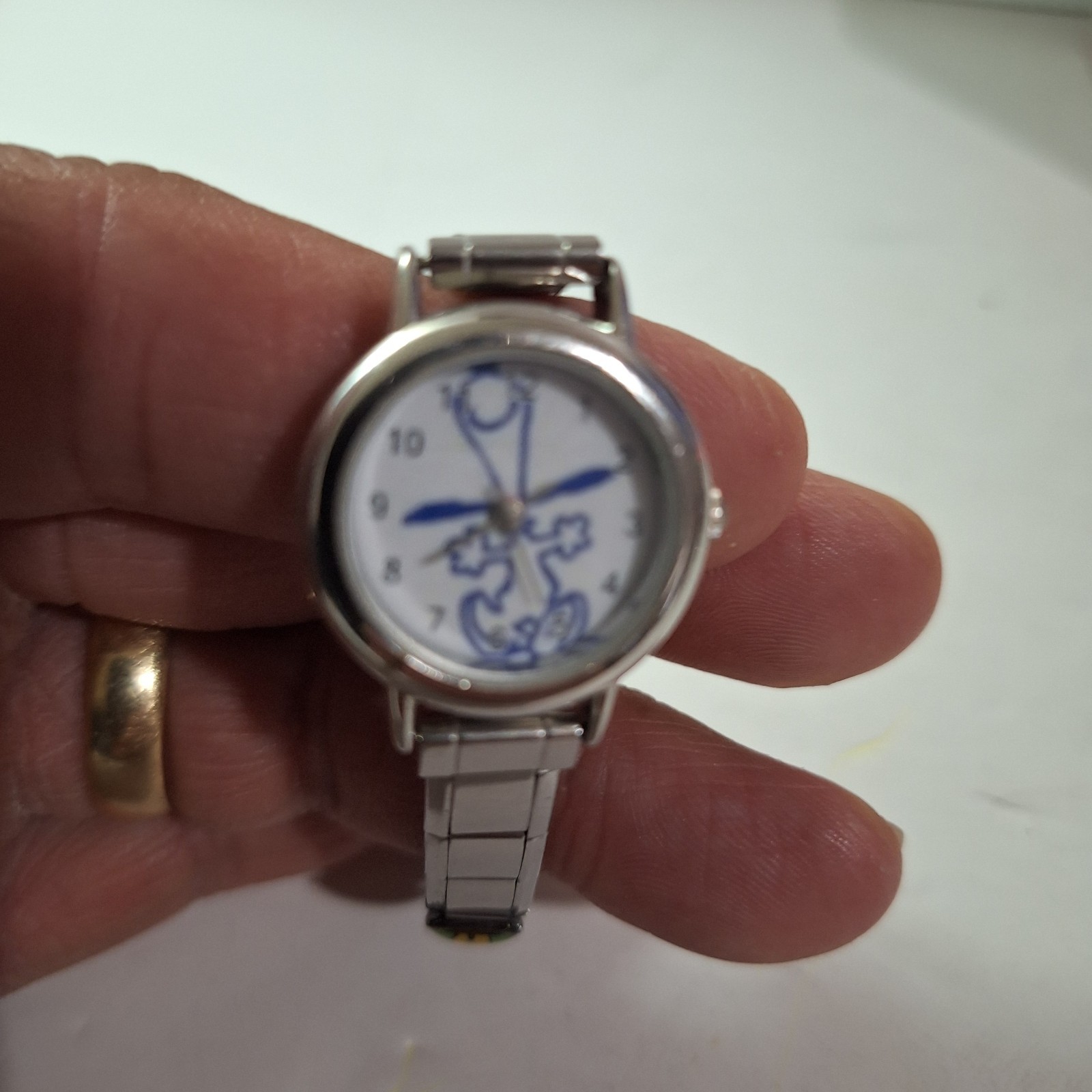 Snoopy Enamil Charms Casa D’Oro Watch Uberry Stainless Works New Battery Vintage
