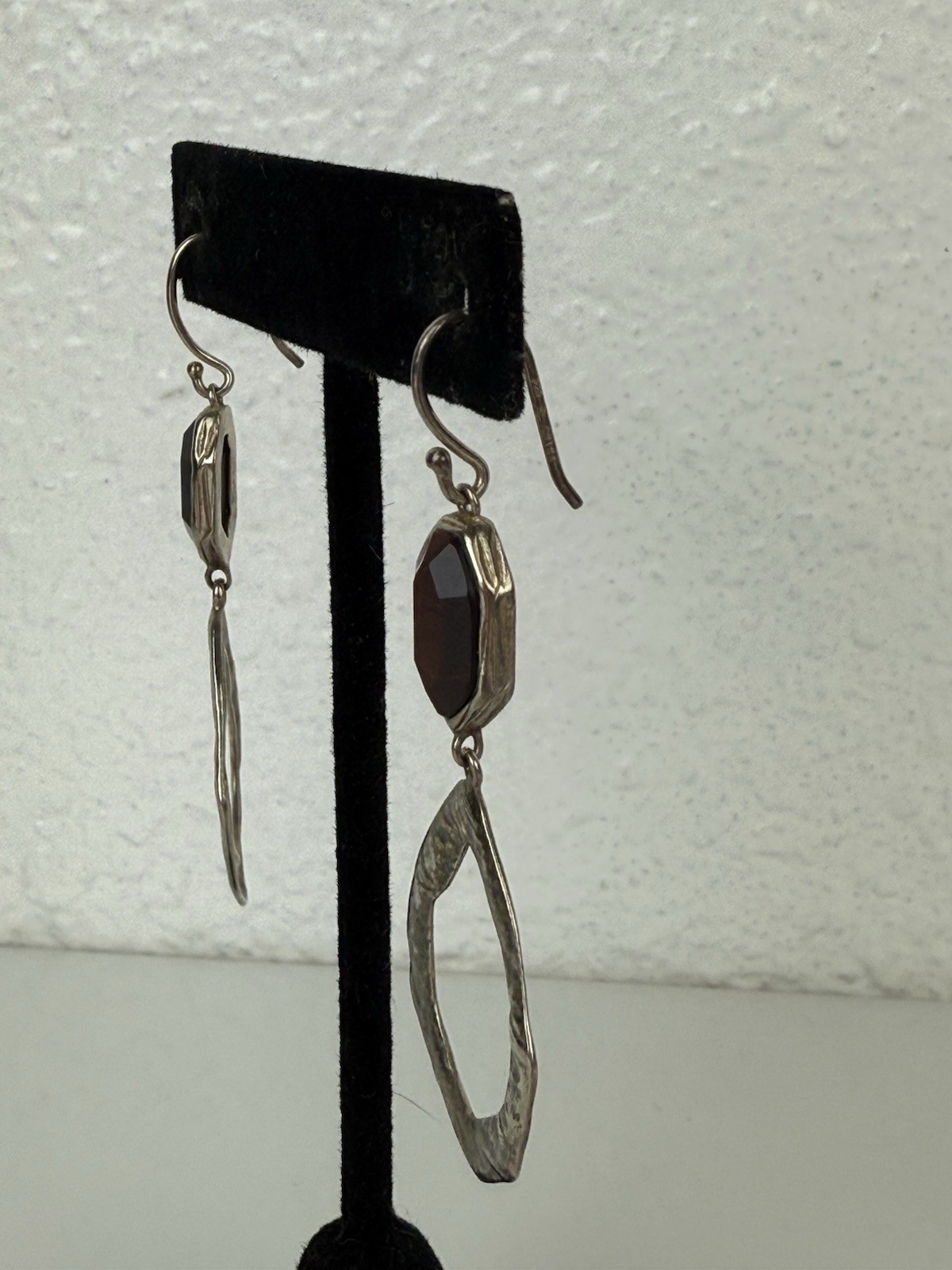 Silpada Sterling Red Tiger’s Eye Bring The Heat Dangle Earrings W2945