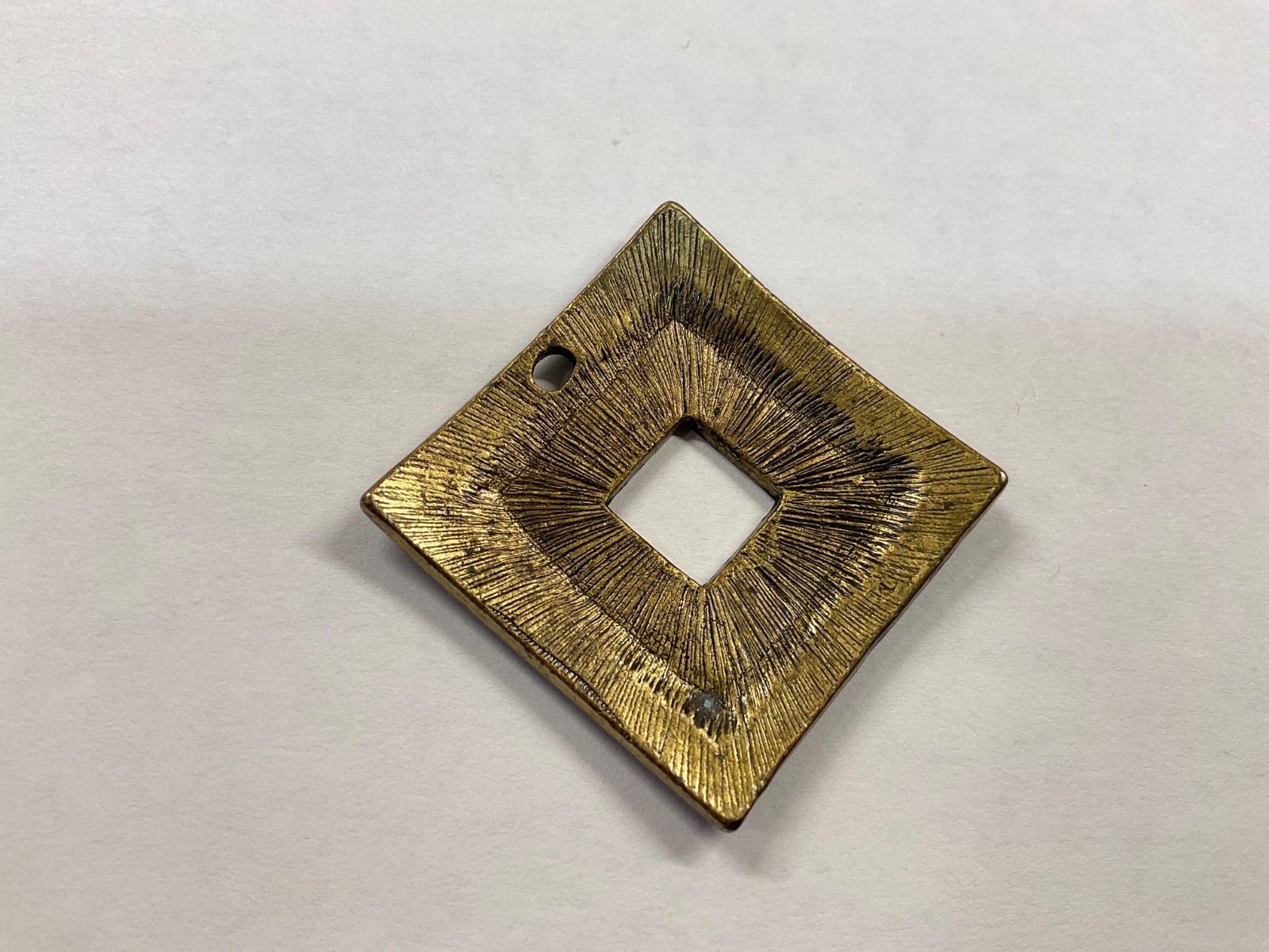 ceramic art pendant enamel square geometric unique butterfly pendant red/black