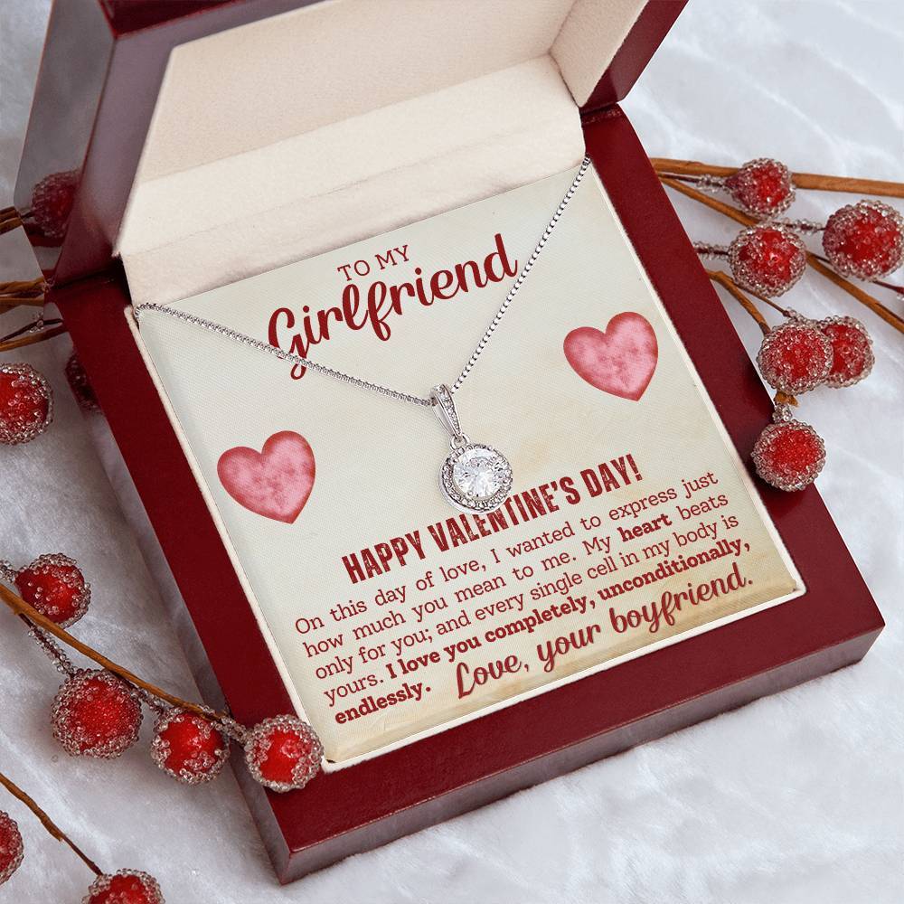 To My Girlfriend Necklace, Birthday Anniversary Valentine Gift for Girlfriend