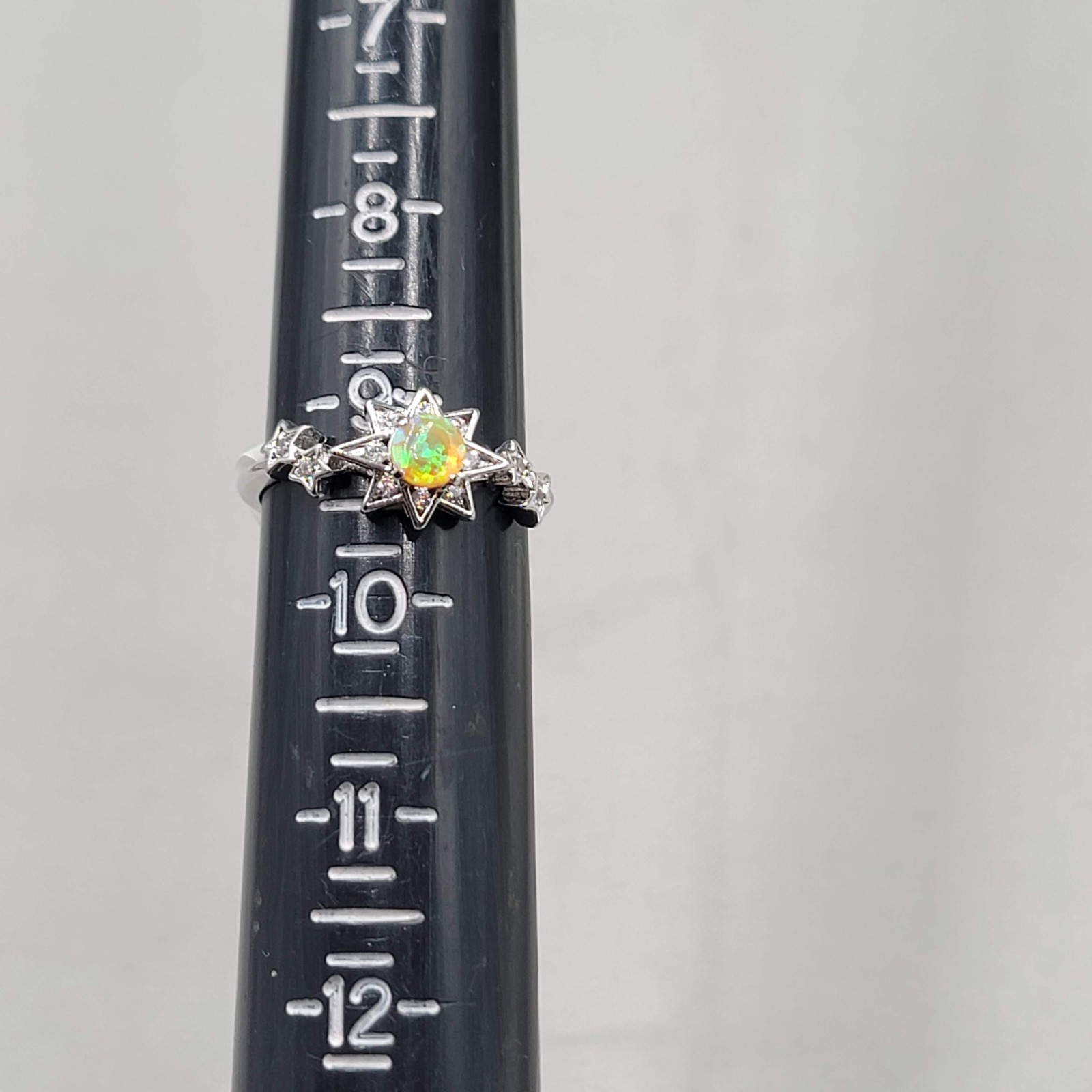 Star Shape Multicolor Yellow Fragrant Jewels Ring Cocktail Size 9.25
