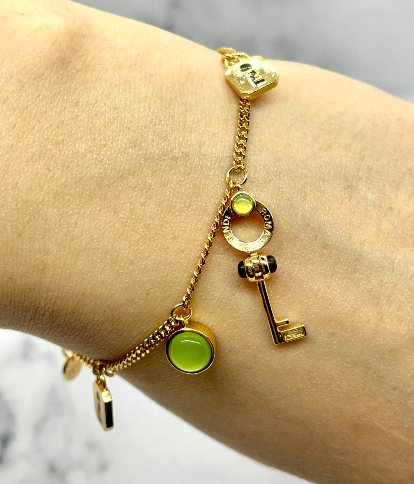 FENDI FF Key Charm Bracelet – Pre owned / ME6196