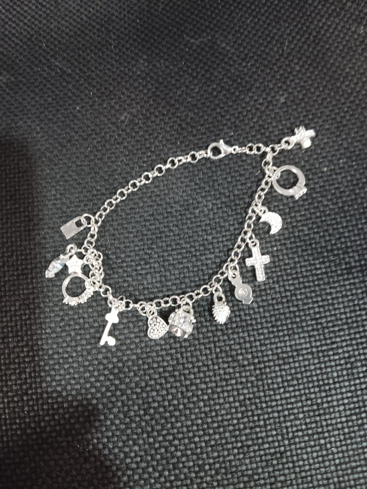 8.5 inch Charm Bracelet Sterling Plated Fashion Style