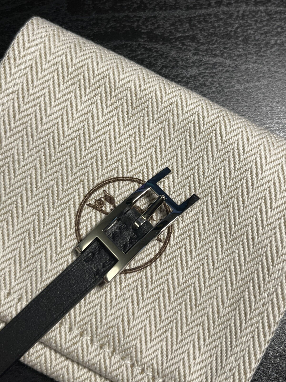 HERMES Behapi Double Tour Black/Brown Leather Bracelet(SEE DESCRIPTION) (OFFER!)