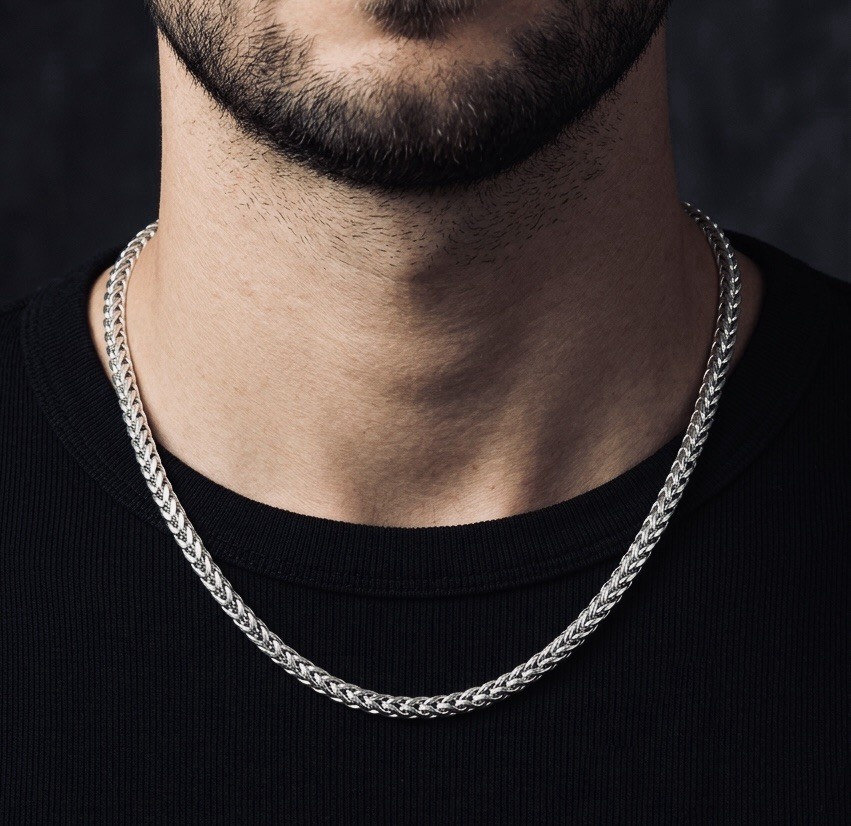 Franco Wheat Chain Real 18K Gold Bonded over 316L Steel, Waterproof, Never Fade