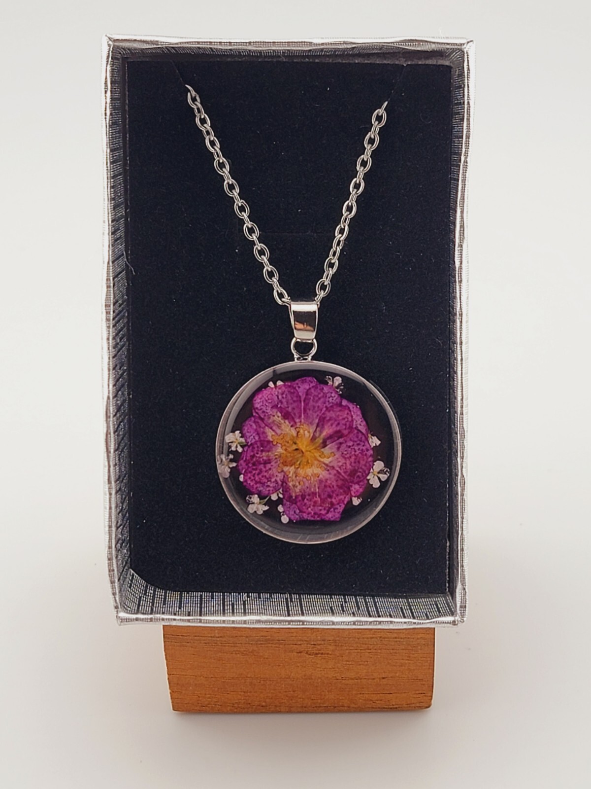 2024 New Arrival Necklace With charms Real RoseNecklace Purple Rose Jewelry…
