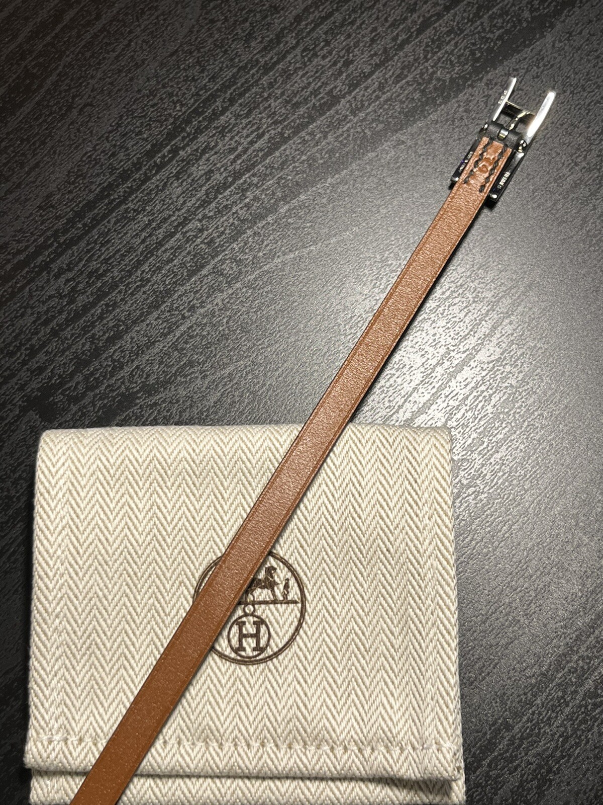 HERMES Behapi Double Tour Black/Brown Leather Bracelet(SEE DESCRIPTION) (OFFER!)