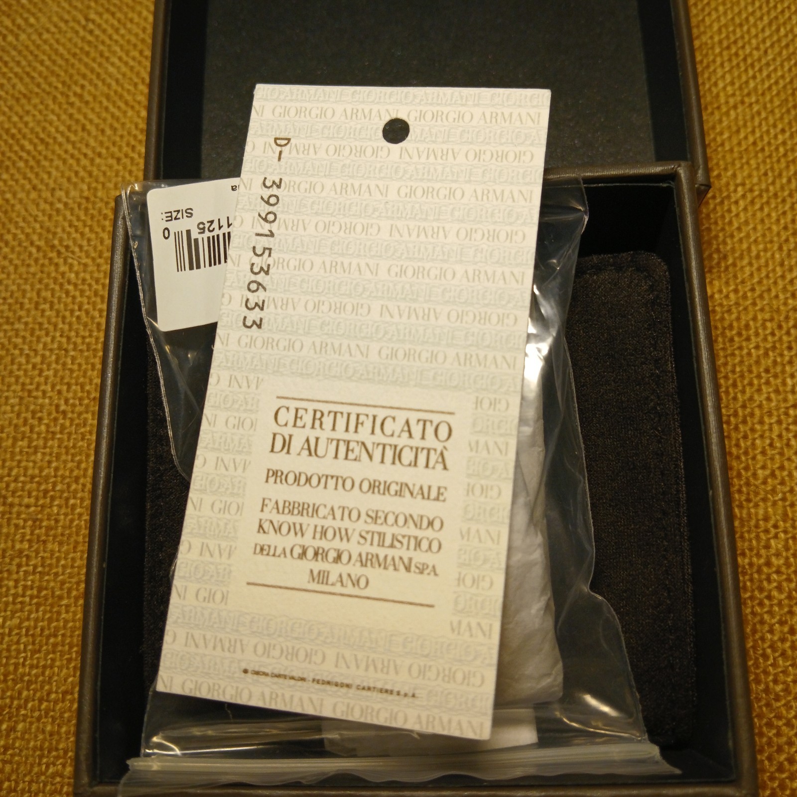 NWT 140$ Emporio Armani Gold Tone Steel LOVE Necklace New In Box