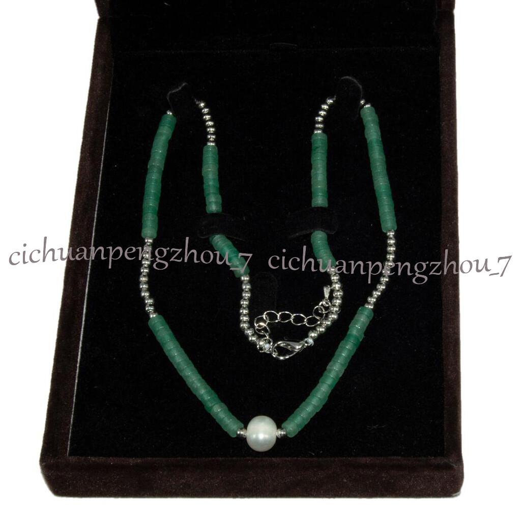 2x4mm Rondelle Green Aventurine Spacer White Pearl Necklace Bracelet Ring Set