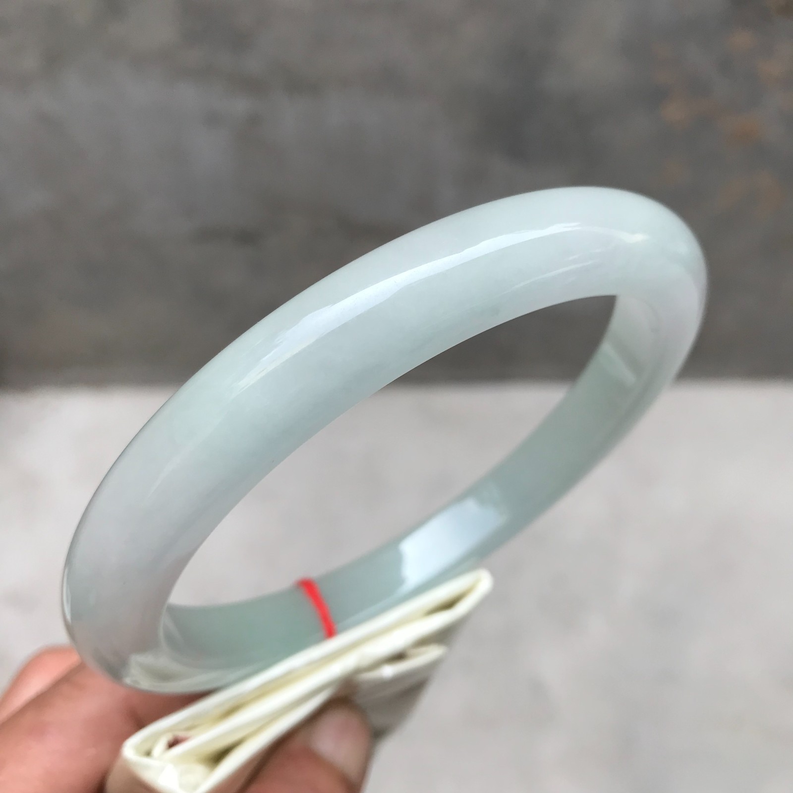 84MM Natural Icy Green Jadeite Jade Bracelet Burma Jadeite Jade Big Bangle