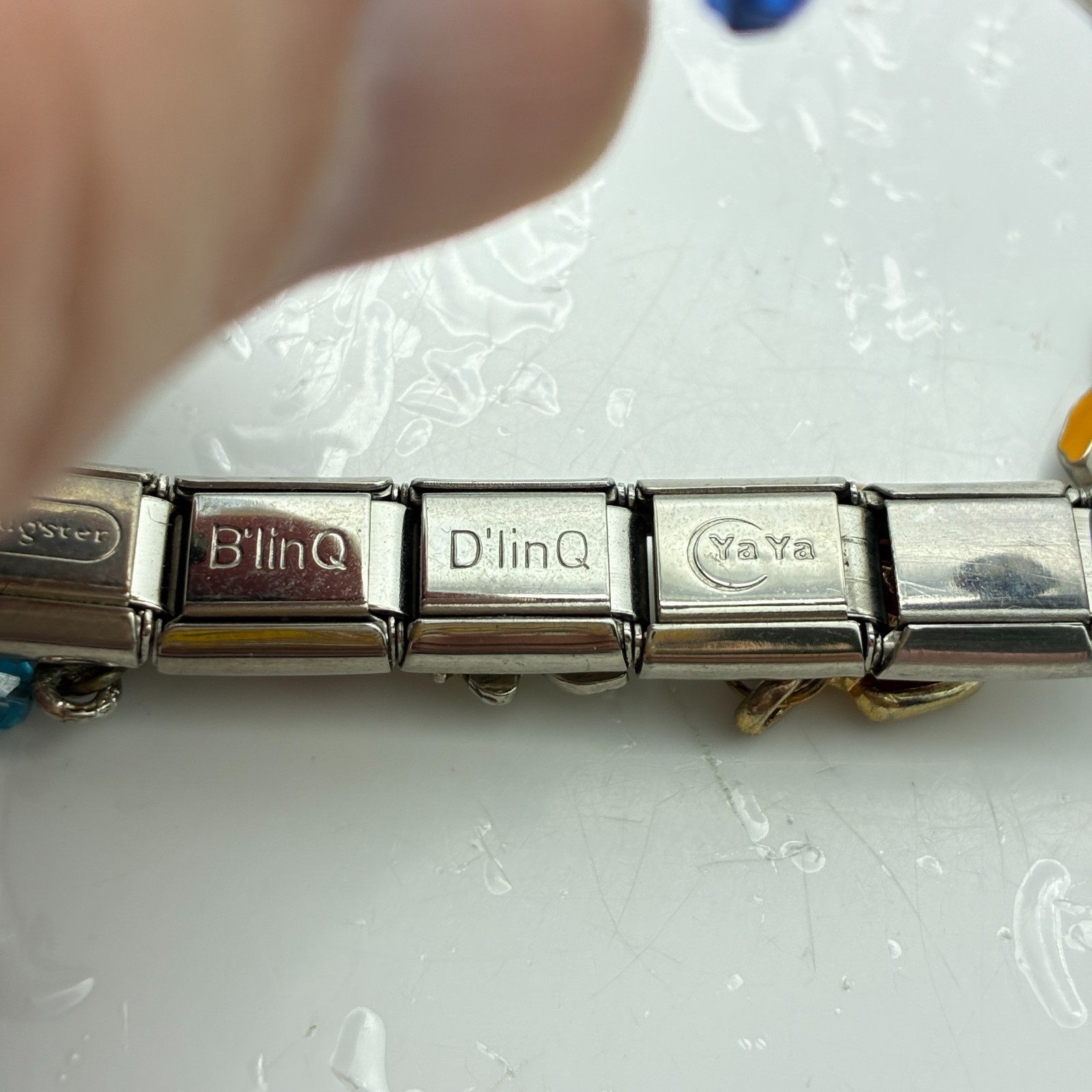 Italian Charm Bracelet Disney Donald Duck Tinker Bell Mixed Charm Bracelet