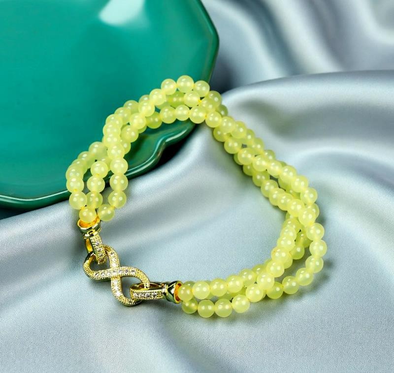 Girl Grandma Mother Lady Women Jade Beads Bracelet Jewelry Family Gift Box DD139