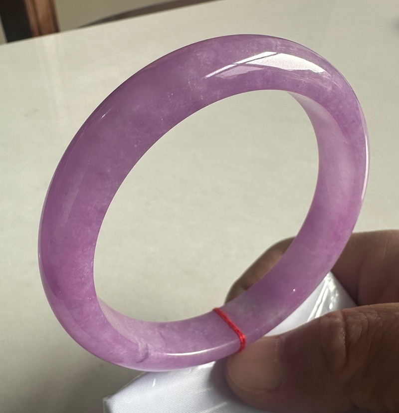 Natural Grade AAA Ice Lilac Lavender Burmese Jade jadeite bracelet bangle 65MM