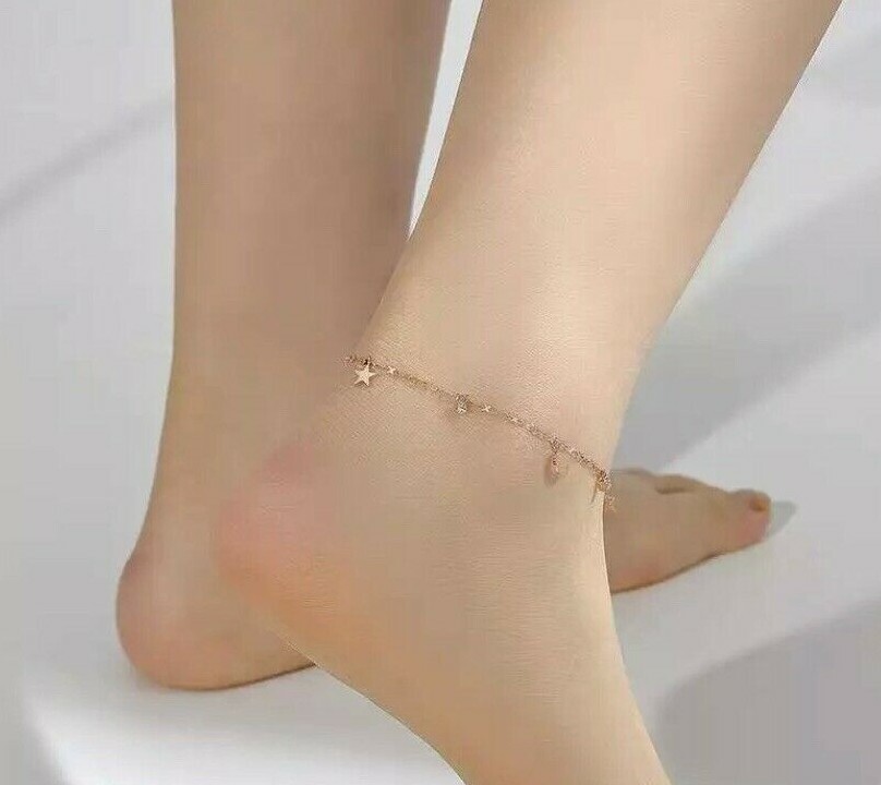 Women anklet Non tarnish Hypoallergenic Charm anklet Stainless Steel bracelet