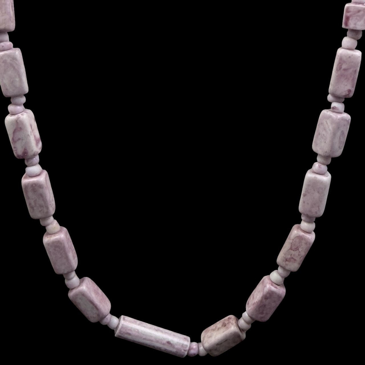 Vintage Pink Stone Beaded Necklace Cottagecore Fairy Coquette Fairycore 23 Inch