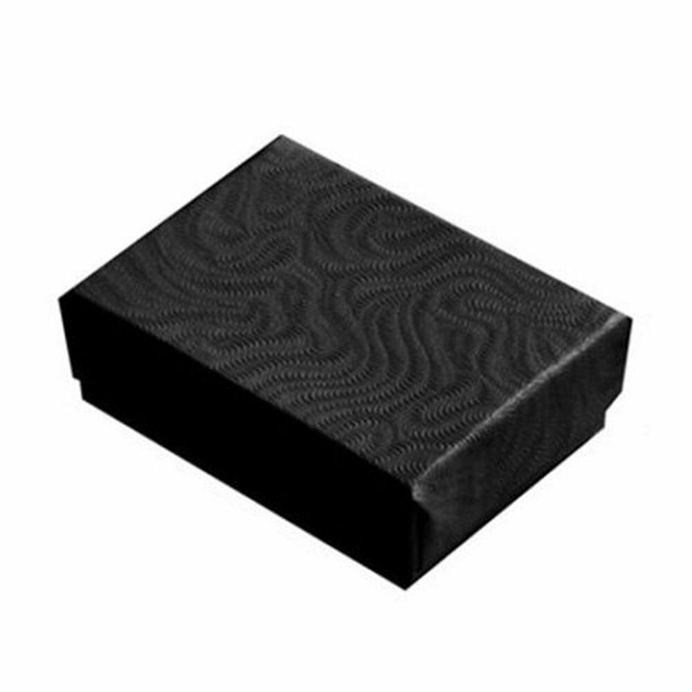 Black Rolo Chain Stainless Steel Round Box Necklace 3mm 15-20-Inch