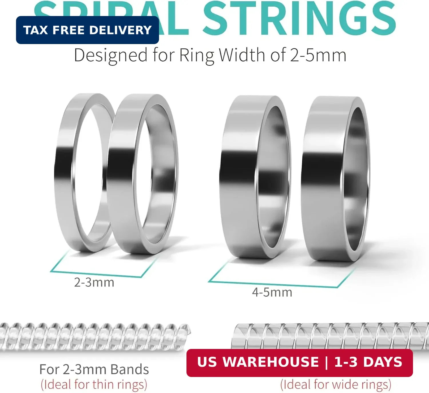 Ottemax Ring Sizers for Loose Rings – 12Pack, 12 Sizes, Ring Guards for Women& M