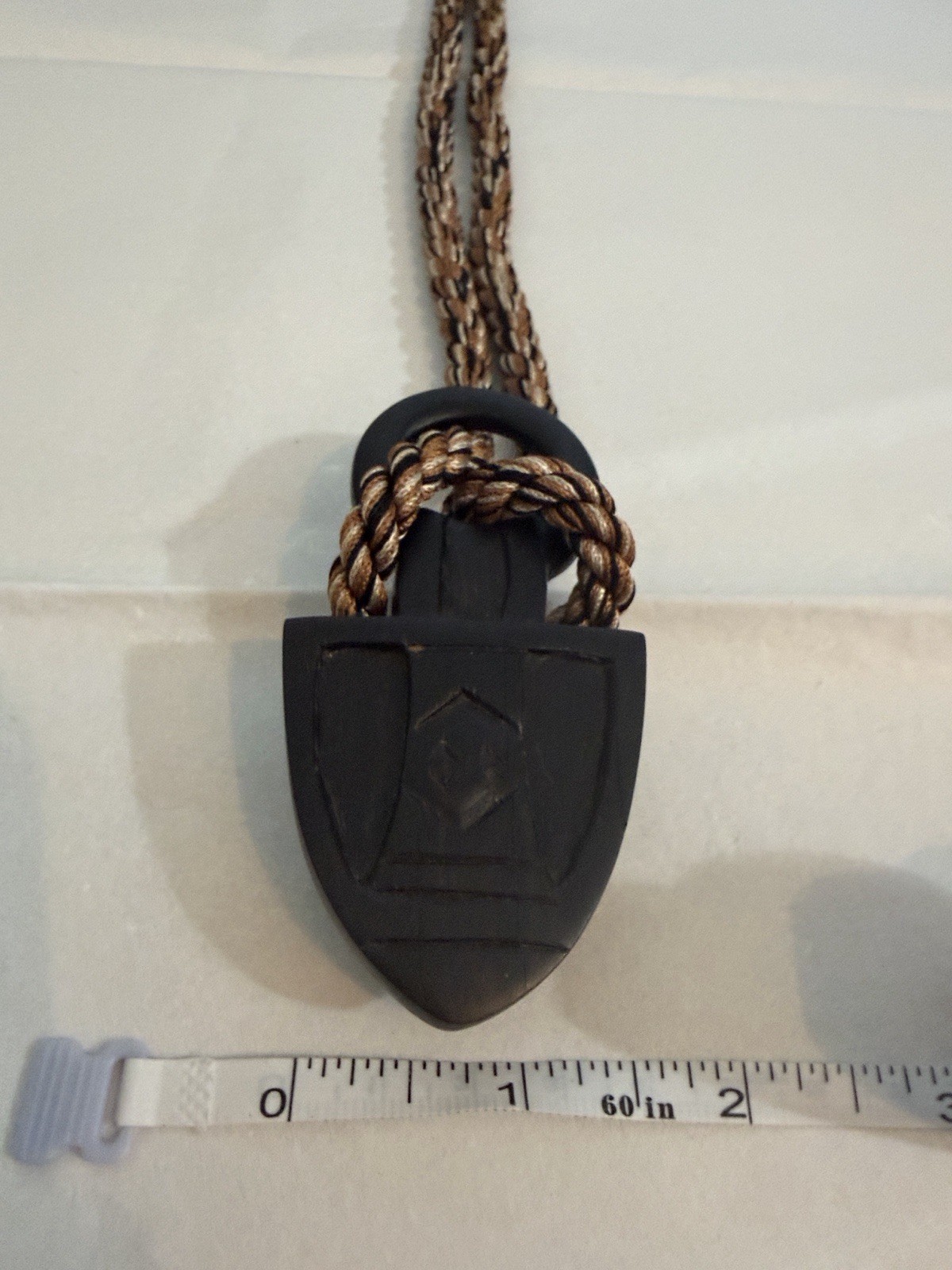 Dominique Aurientis Exotic Wood Rope Pendant Necklace