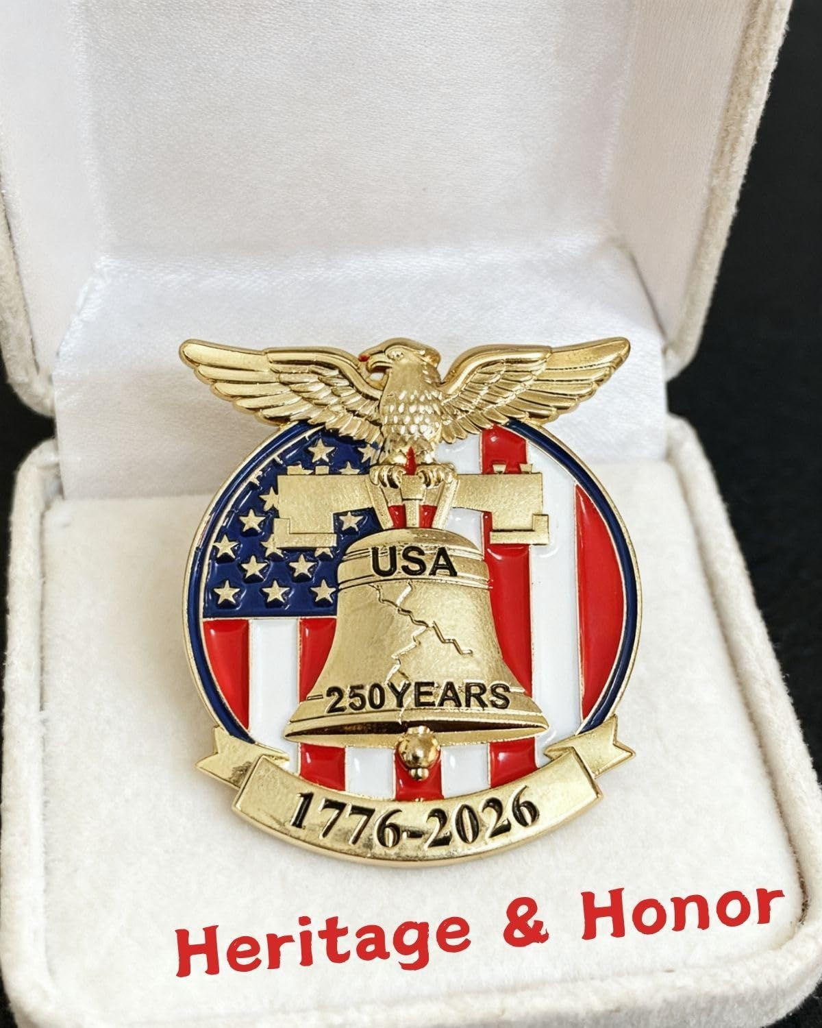 250th Anniversary American Flag Pin Badge USA Independence Day Brooch Style D