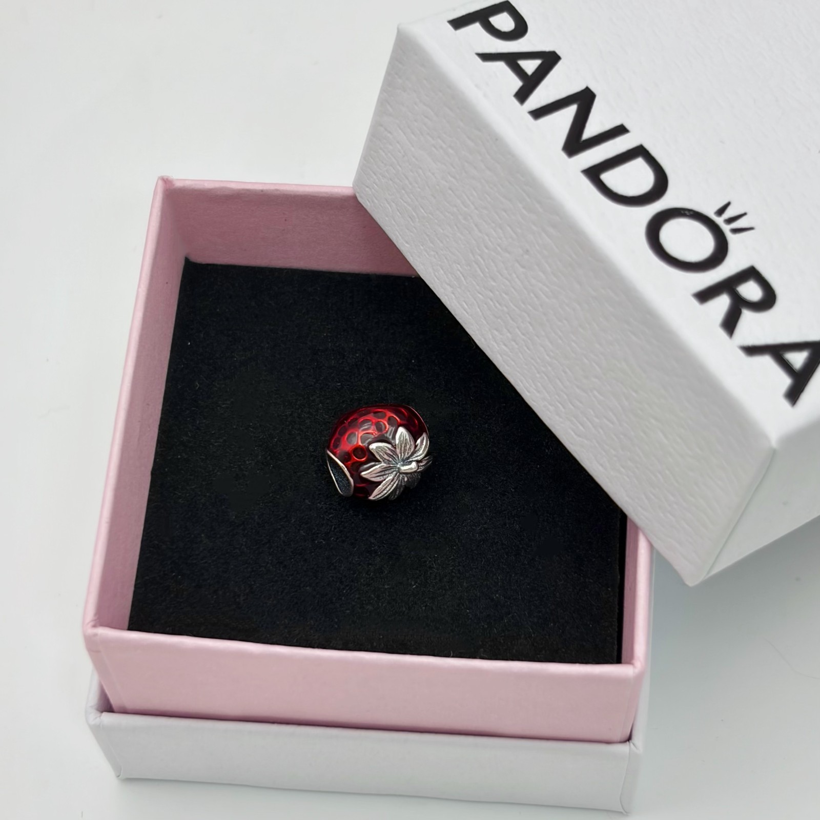 100% NEW #791681C01 PANDORA Strawberry Charm WITH BOX