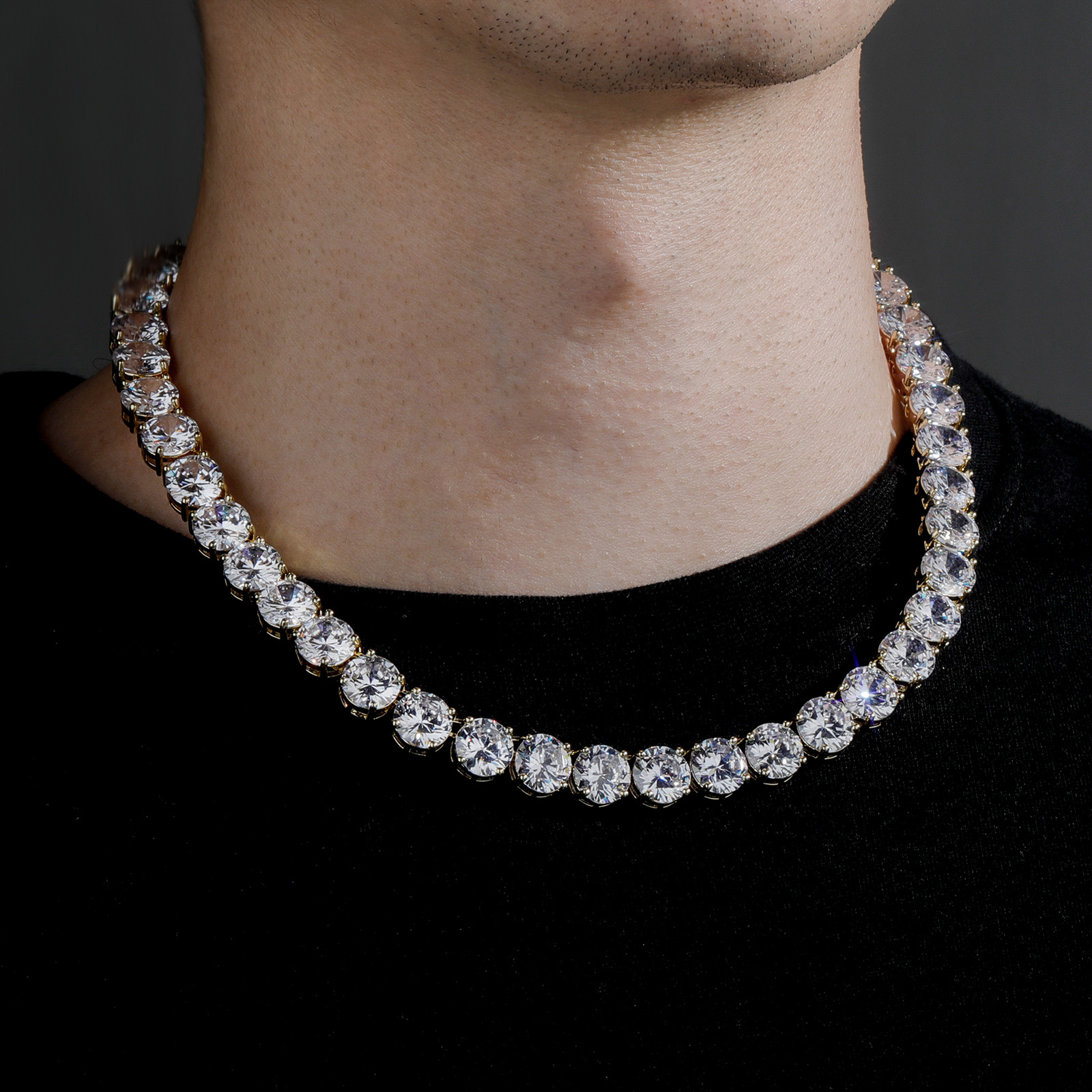 Hip Hop 10mm Tennis Chain Necklace Bracelets TopBling Cubic Zirconia Jewelry
