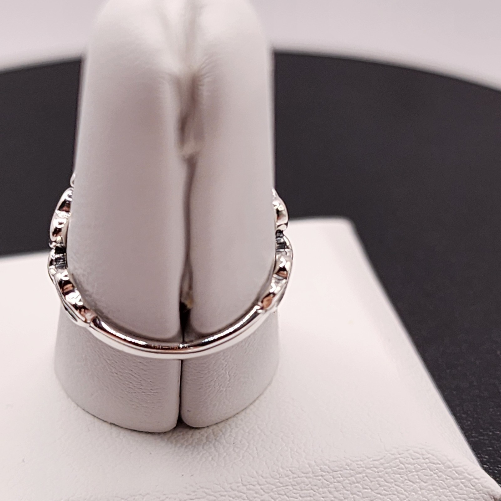 NEW 925 Sterling Silver Hearts Ring 4.5mm Size 5