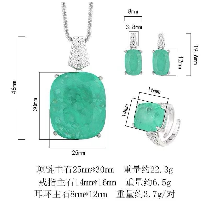 Wedding Bridal CZ Jewelry Set Zirconia Necklace Earrings Set